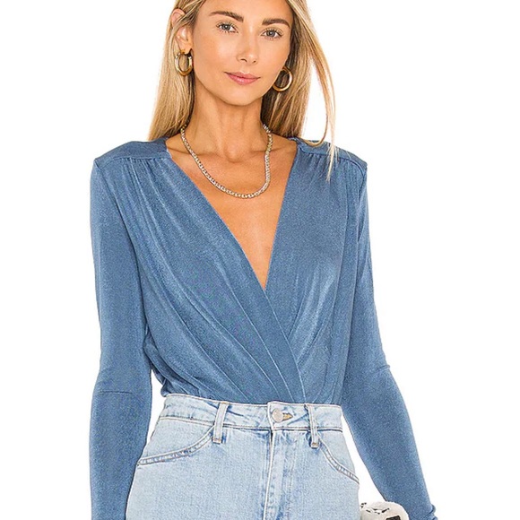 Free People Revolve Turnt Bodysuit in Copenhagen Blue - Picture 1 of 4